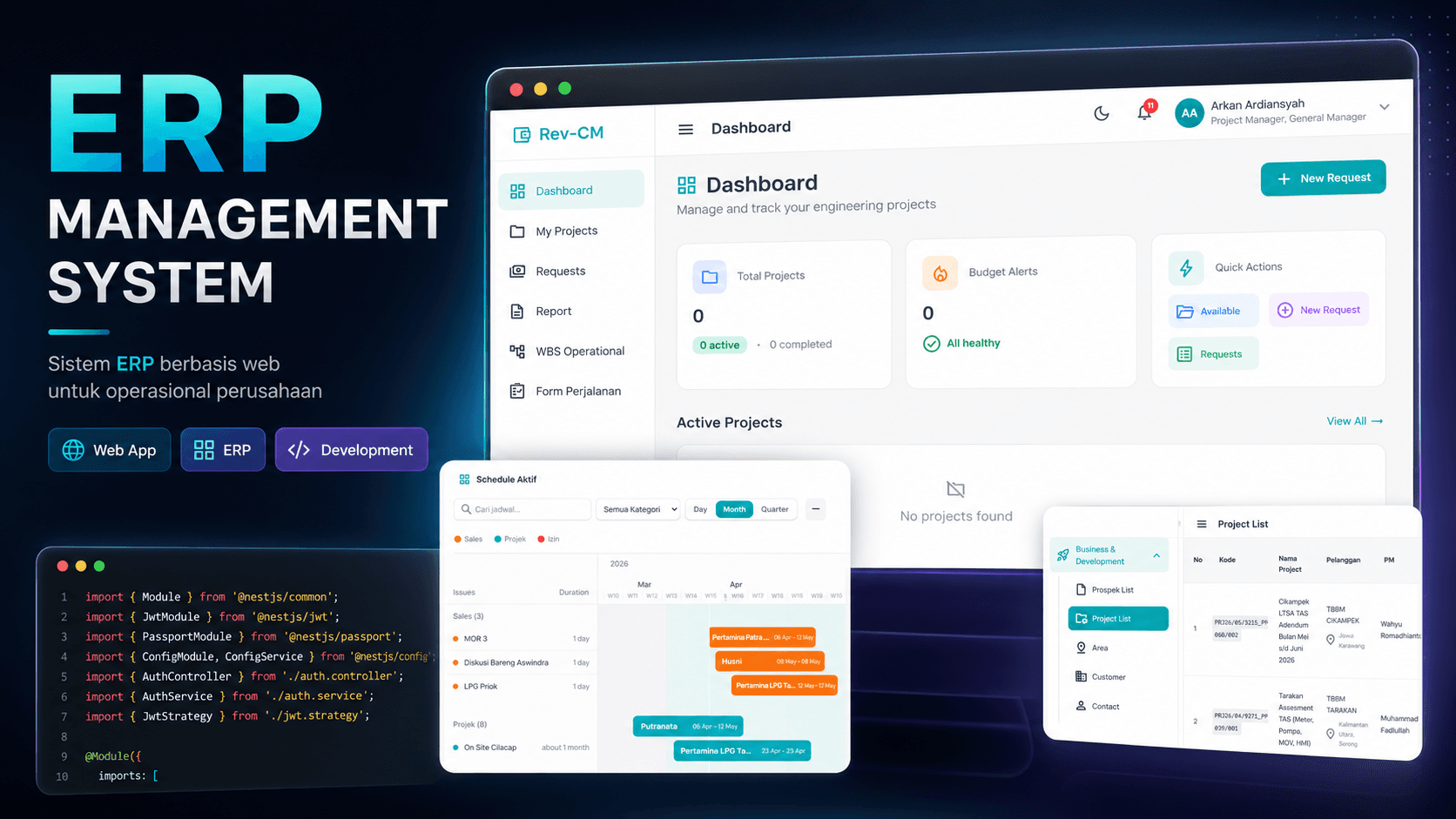 Preview ERP Management System web-based